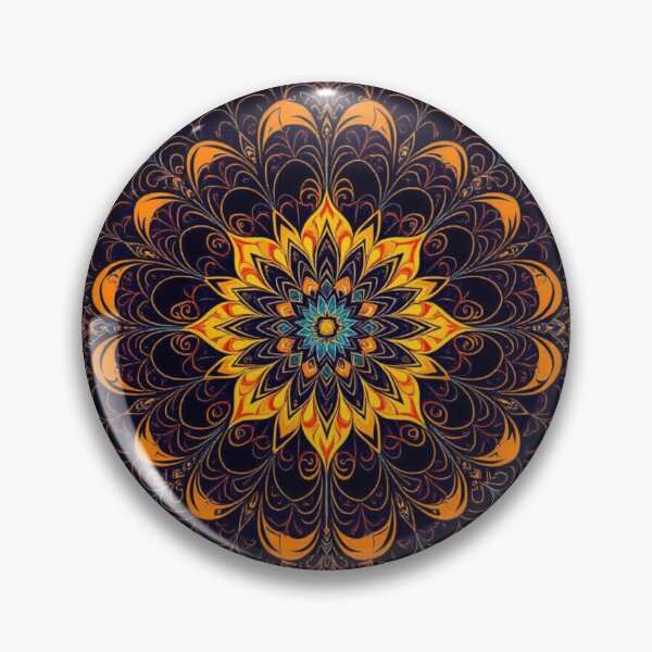 Item preview, Twilight Ember – Ornate Mandala Art in Fiery Autumn Hues designed and sold by Harmonic_Layers.