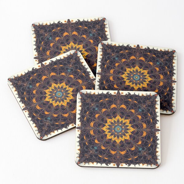 Item preview, Twilight Ember – Ornate Mandala Art in Fiery Autumn Hues designed and sold by Harmonic_Layers.