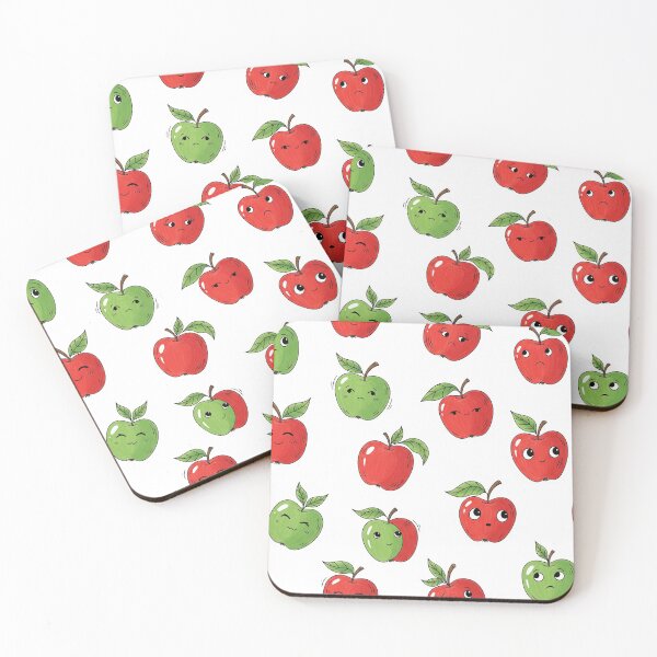 Item preview, Cute Apple Expressions Pattern designed and sold by NeuroDoodle009.