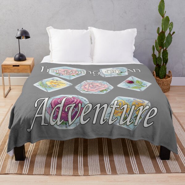 Item preview, I'm Going on an Adventure Rose Dice white text designed and sold by Ivorycrow.
