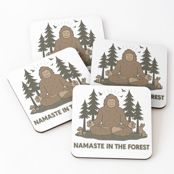 Item preview, Namaste in the Forest – Meditating Bigfoot Yoga T-Shirt for Nature Lovers designed and sold by Free Soul Designs.