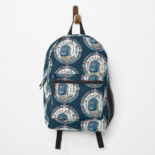 Item preview, Snow Leopard: Hope for Wildlife: Back to School - Scandinavian Folk Art by heidiannemorris © designed and sold by FOLK ART FUSION by heidiannemorris.