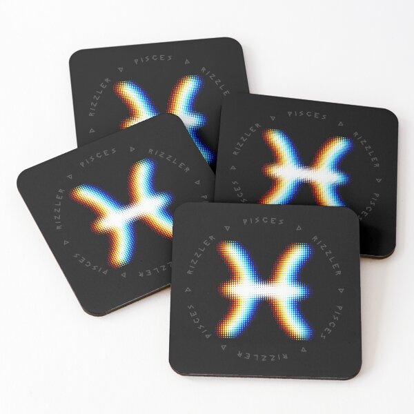 Item preview, Pisces Glitch – Dreamy Halftone Zodiac Symbol in Liquid Light designed and sold by H Jonas.