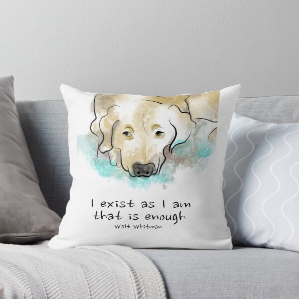 Item preview, I Exist As I Am Walt Whitman Quote With Dog Art  designed and sold by art64.