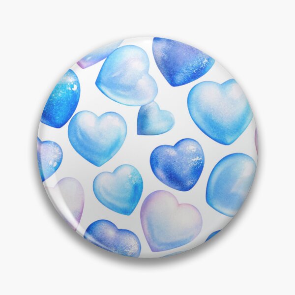 Item preview, "Blue Candy Heart Winter Pattern" designed and sold by joycrysstudio.