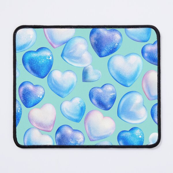 Item preview, "Blue Candy Heart Winter Pattern" designed and sold by joycrysstudio.