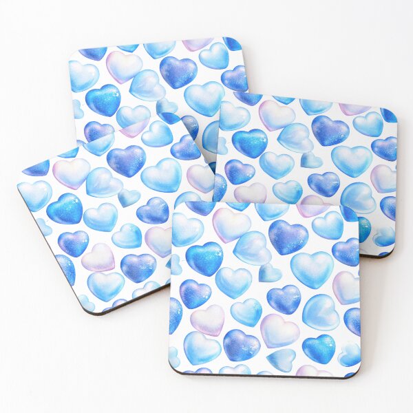Item preview, "Blue Candy Heart Winter Pattern" designed and sold by joycrysstudio.
