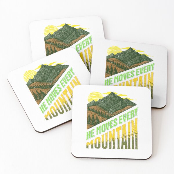 Item preview, God Moves Every Mountain Retro Christian Hiking Faith Tee designed and sold by HastyHouse.