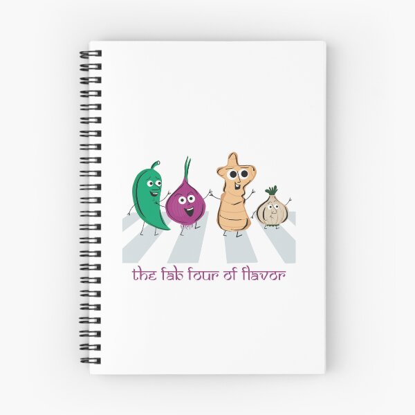 Item preview, Fab-Four-Of-Flavor | Abbey-Road Parody | Garlic Ginger Onion Chili designed and sold by geetasadashivan.