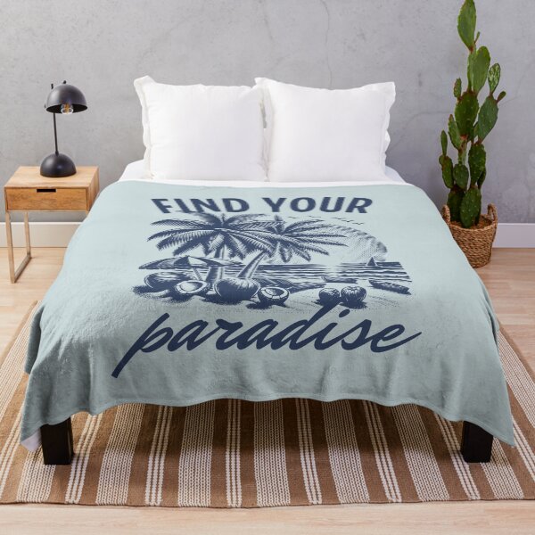 Item preview, Find Your Paradise Retro Summer Vacation Beach designed and sold by NosandEdgy.