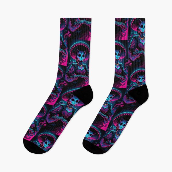 Item preview, Catrina Neon Art – Day of the Dead Inspired Illustration designed and sold by  Ojo de Lilith.