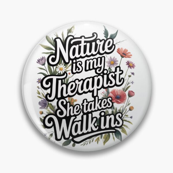 Item preview, Nature Is My Therapist She Takes Walk Ins – Wildflower Typography Design designed and sold by Free Soul Designs.