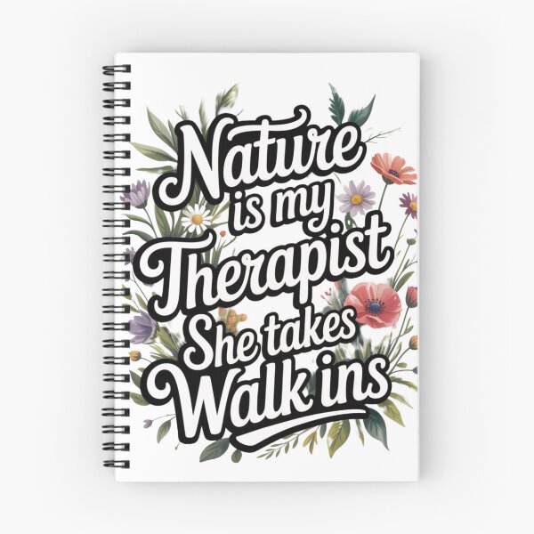 Item preview, Nature Is My Therapist She Takes Walk Ins – Wildflower Typography Design designed and sold by Free Soul Designs.