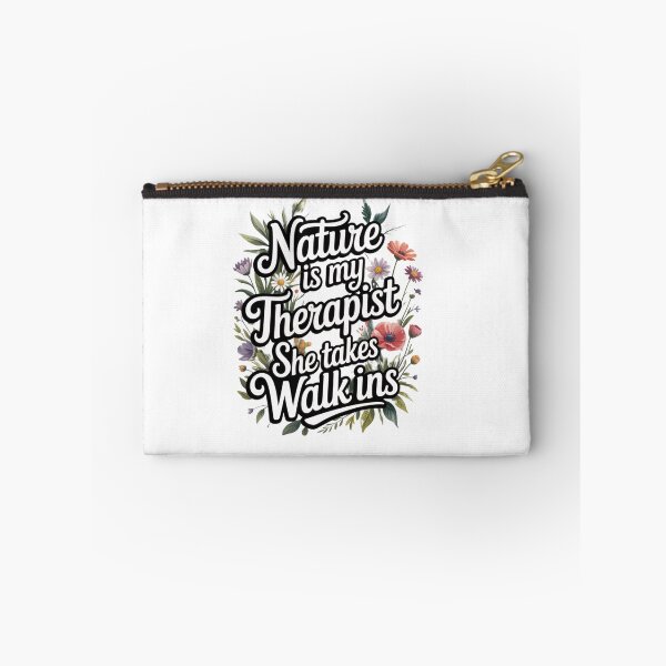 Item preview, Nature Is My Therapist She Takes Walk Ins – Wildflower Typography Design designed and sold by Free Soul Designs.