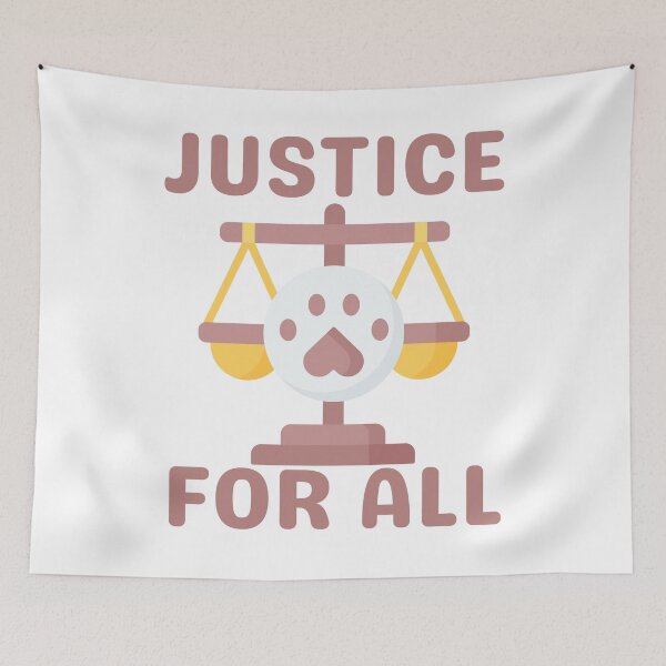Item preview, Justice for All Animal Rights Equality Art designed and sold by FreedomAndLove.