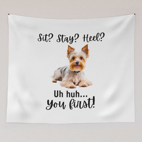 Item preview, Funny Biewer Terrier – “Sit? Stay? Heel? Uh huh. You First!” | Sassy Small Dog Attitude designed and sold by Fredster1966.