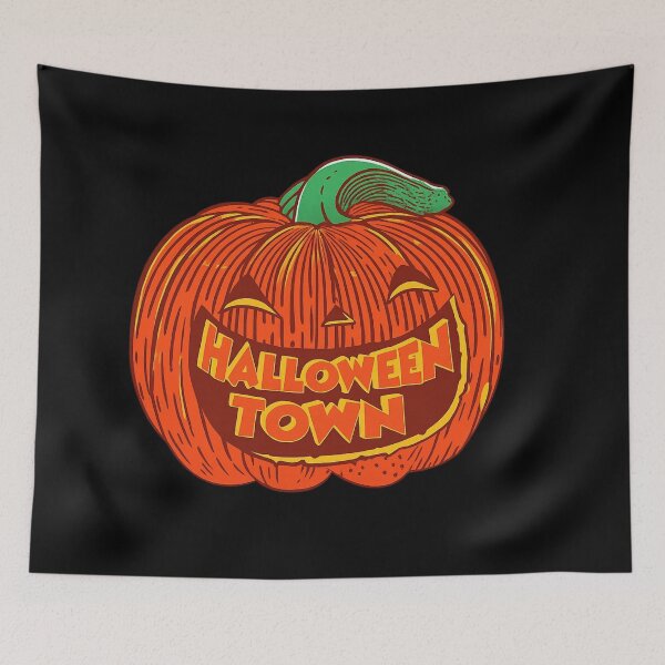 Item preview, Vintage Halloween Town Pumpkin – Retro Jack-o’-Lantern Design designed and sold by Uglyandcute.