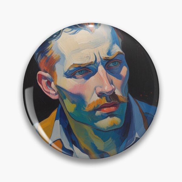 Item preview, Expressive Painted Male Portrait designed and sold by Rue Market.