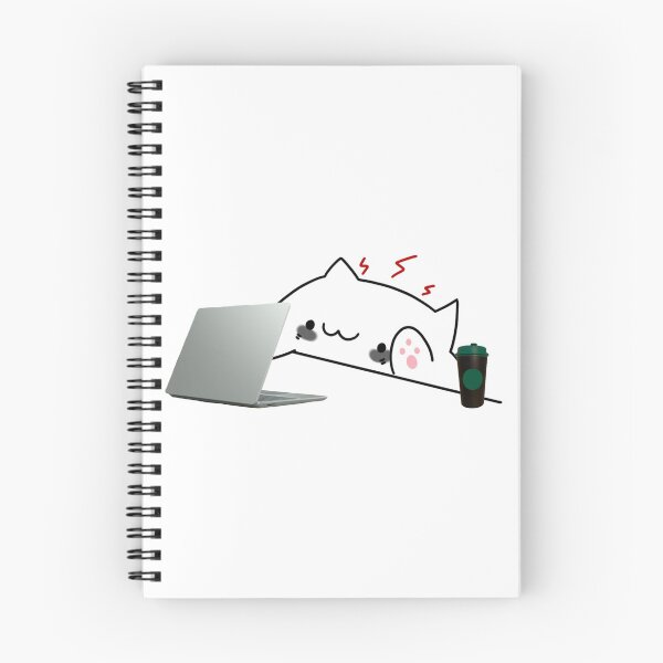 Item preview, Tired Cat, Laptop and Coffee Meme designed and sold by Lottie555.