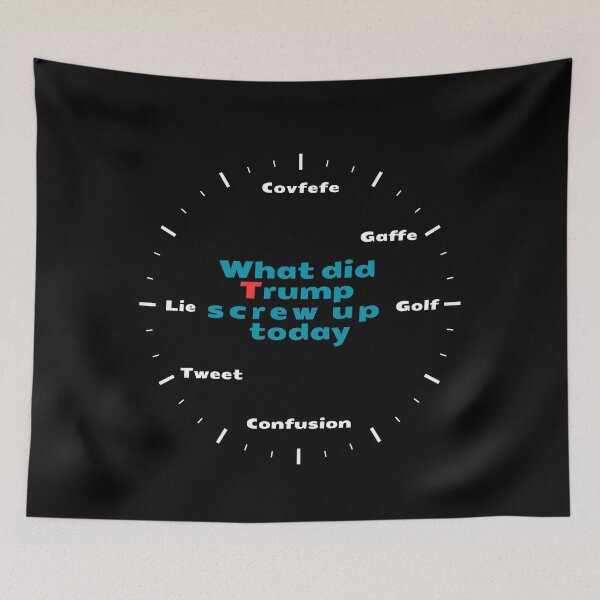 Item preview, What Did Trump Screw Up Today? Clock Edition designed and sold by UTkiKK.
