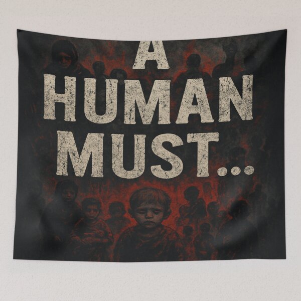Item preview, A Human Must... – A Cry for Conscience designed and sold by JM Language Service.
