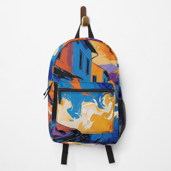 Item preview, Vibrant Townscape at Sunset designed and sold by Rue Market.
