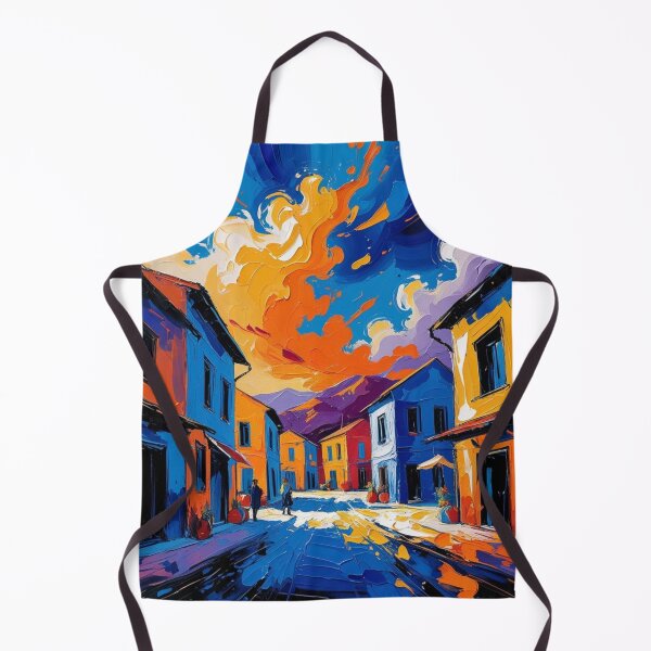Item preview, Vibrant Townscape at Sunset designed and sold by Rue Market.