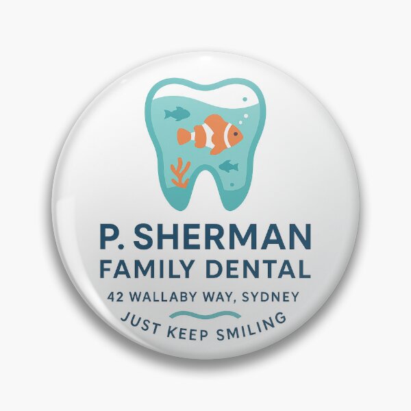 Item preview, P. Sherman Family Dental – Just Keep Smiling | Funny Finding Nemo Parody designed and sold by Zippitydodads.