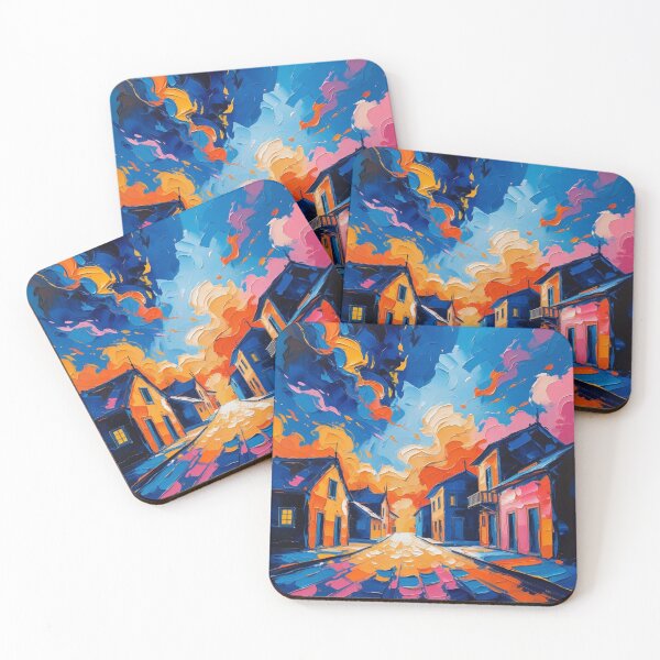 Item preview, Vibrant Abstract Urban Street Scene designed and sold by Rue Market.