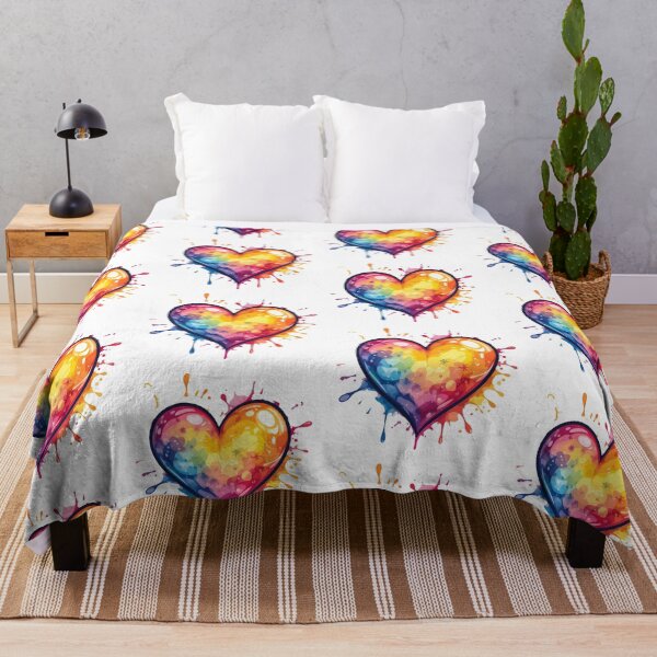 Item preview, Rainbow Splash Heart – Vibrant Watercolor Design designed and sold by Marcu Ioachim.