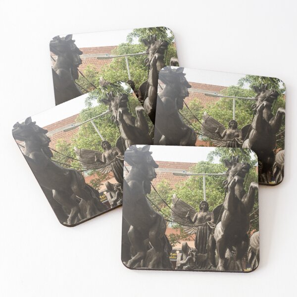Item preview, bronze sculpture of horses guided by an angel designed and sold by felipequeiroz.