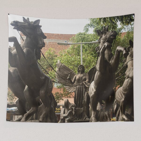 Item preview, bronze sculpture of horses guided by an angel designed and sold by felipequeiroz.