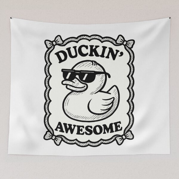 Item preview, Ducking Awesome Yellow Duck With Sunglasses Funny Duckling designed and sold by KitonicTees.