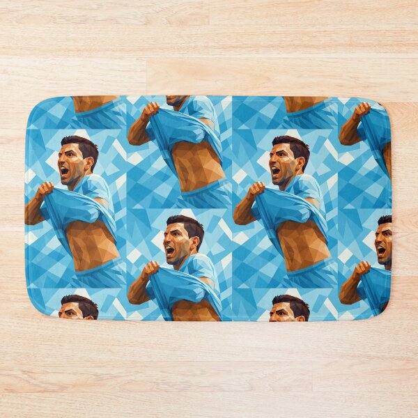 Item preview, Sergio Aguero Football Legend Low Poly Vector Art designed and sold by kakarikihill.