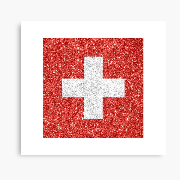 Item preview, switzerland glitter flag designed and sold by designsbysamantha.