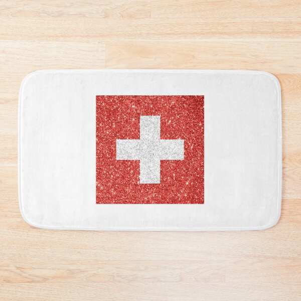 Item preview, switzerland glitter flag designed and sold by designsbysamantha.