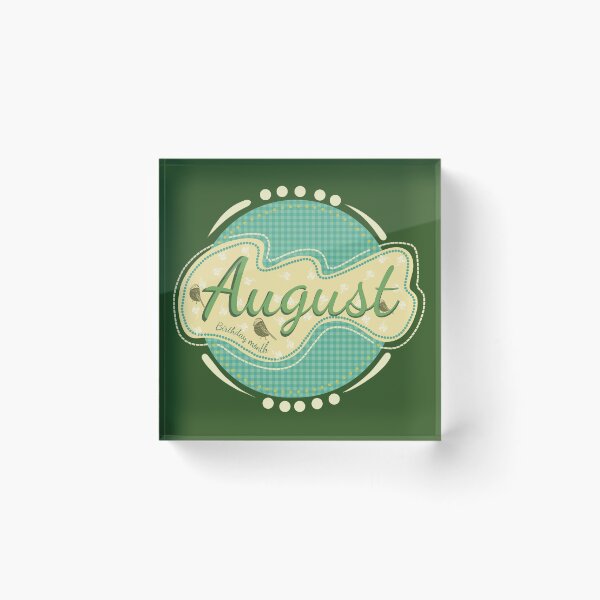 Item preview, August Baby – Cute Birthday Month Typography Art designed and sold by Creative_verse108.