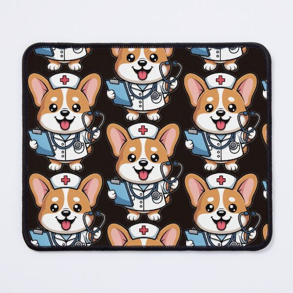 Item preview, "Corgi Nurse – Cute Cartoon Dog Doctor Sticker Medical dog" designed and sold by Kissudesign.