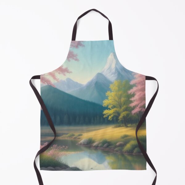 Item preview, Tranquil Spring Landscape with Cherry Blossoms and Snowy Mountains designed and sold by Uniquely Yours.
