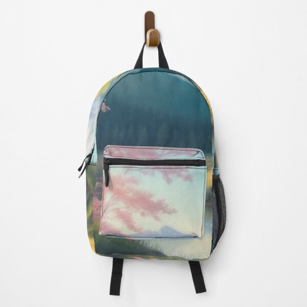 Item preview, Tranquil Spring Landscape with Cherry Blossoms and Snowy Mountains designed and sold by Uniquely Yours.