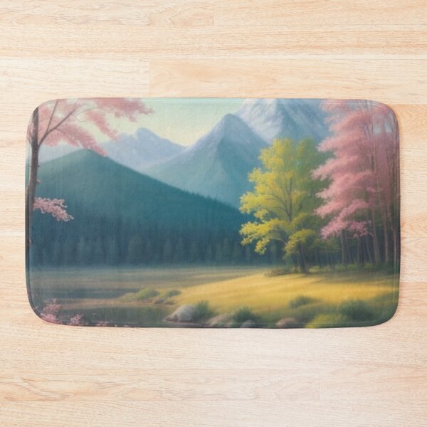 Item preview, Tranquil Spring Landscape with Cherry Blossoms and Snowy Mountains designed and sold by Uniquely Yours.