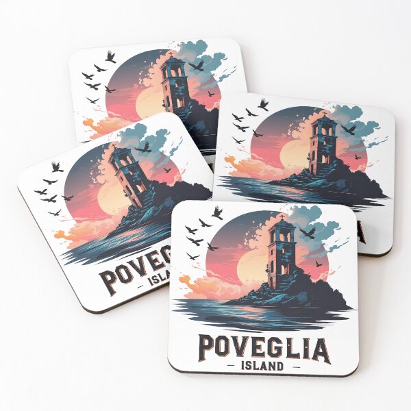 Item preview, Poveglia Island – Haunted Plague Ghost Tower Retro Sunset Art | Italy Horror Design designed and sold by LoliDesignShop.
