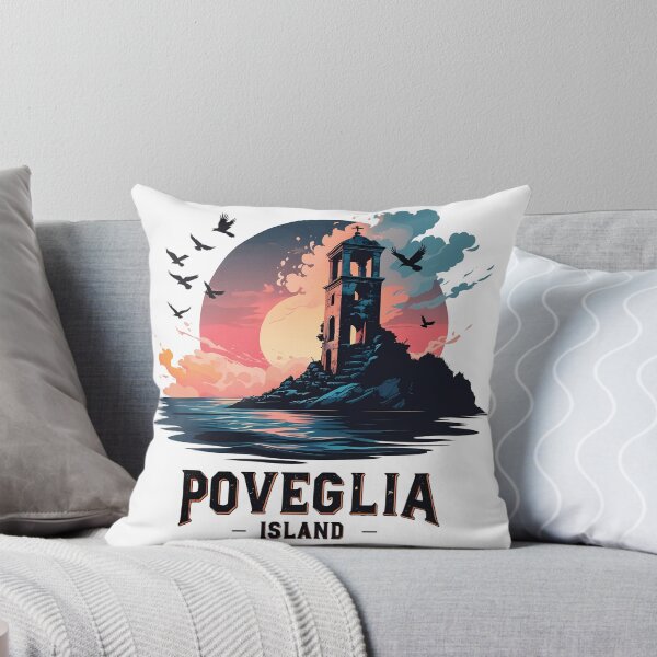 Item preview, Poveglia Island – Haunted Plague Ghost Tower Retro Sunset Art | Italy Horror Design designed and sold by LoliDesignShop.