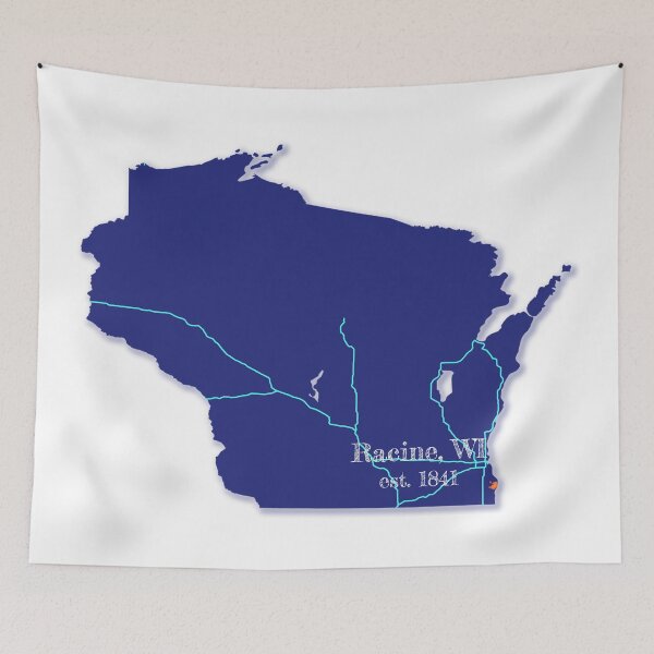Item preview, Racine, WI [Blue] designed and sold by PhilbonianDezin.