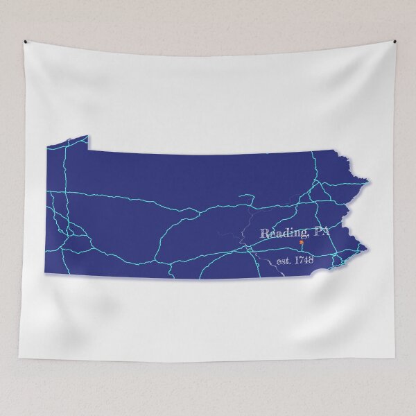 Item preview, Reading, PA [Blue] designed and sold by PhilbonianDezin.