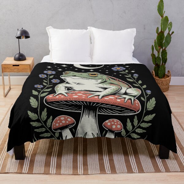 Item preview, Psychedelic Celestial Toad T-Shirt – Vintage Mushroom, Moon & Wildflower Witchy Design designed and sold by JOY STORE 45.