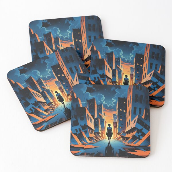 Item preview, Silhouette in Post-Apocalyptic Cityscape designed and sold by Rue Market.