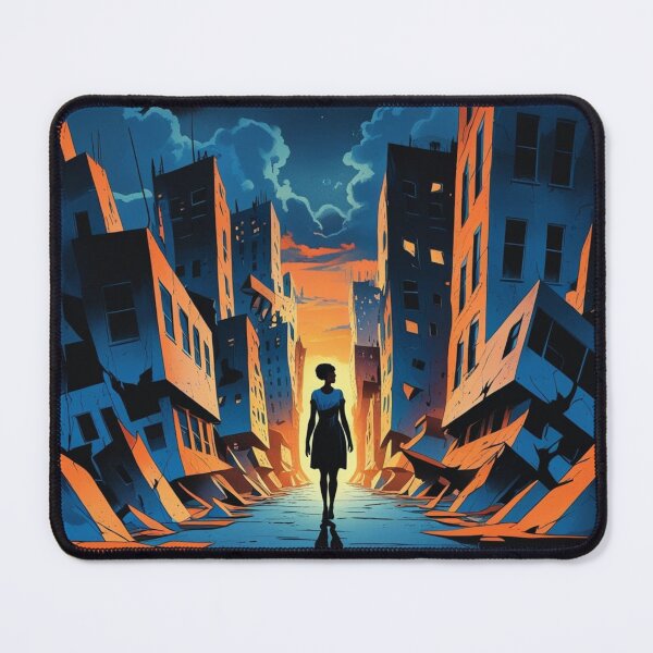 Item preview, Silhouette in Post-Apocalyptic Cityscape designed and sold by Rue Market.