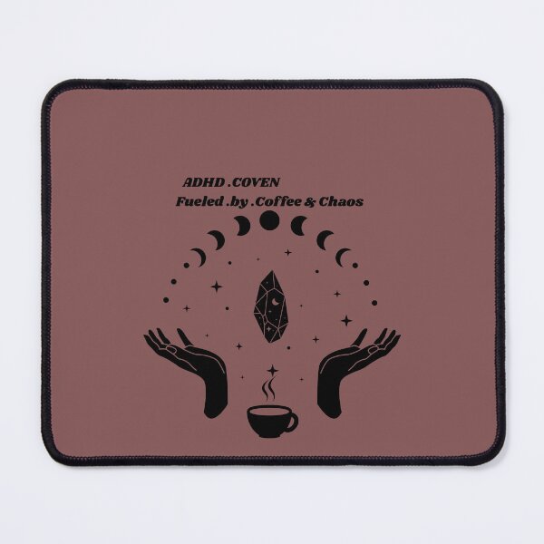 Item preview, ADHD Coven: Fueled by Coffee & Chaos – Witchy Moon Crystal Design designed and sold by Paperpoison.