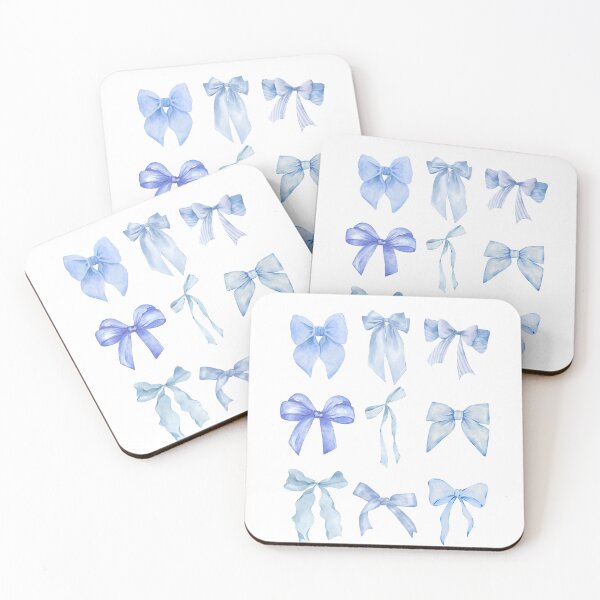 Item preview, Blue Watercolor Preppy Bow Pattern designed and sold by Lyrical Little Things.